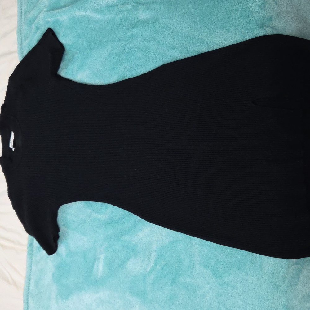 ABERCROMBIE & FITCH, Elegant Black Ribbed Dress